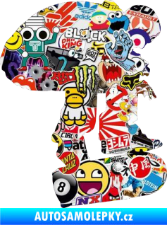 Samolepka Skateboard 001 pravá Sticker bomb