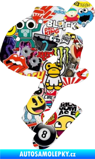 Samolepka Skateboard 002 pravá Sticker bomb