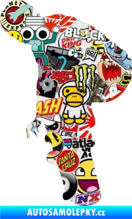 Samolepka Skateboard 003 levá Sticker bomb