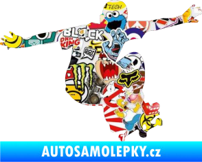 Samolepka Skateboard 014 pravá Sticker bomb