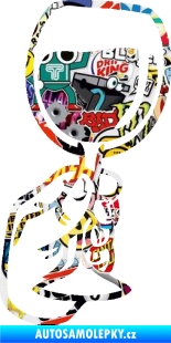 Samolepka Sklenka vína pravá přípitek Sticker bomb