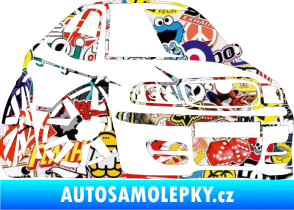 Samolepka Škoda Octavia karikatura pravá Sticker bomb