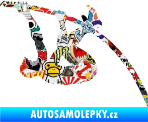 Samolepka Skok o tyči 001 levá atletika Sticker bomb