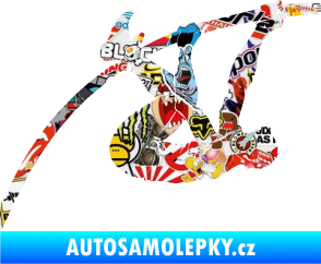 Samolepka Skok o tyči 001 pravá atletika Sticker bomb