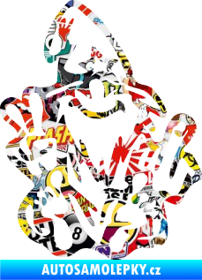 Samolepka Skřítek f*ck pravá Sticker bomb