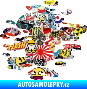 Samolepka Skvrna 001 pravá kaňka Sticker bomb