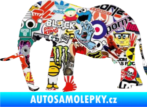 Samolepka Slon 001 levá Sticker bomb