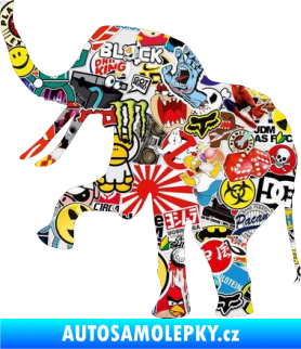 Samolepka Slon 005 levá Sticker bomb