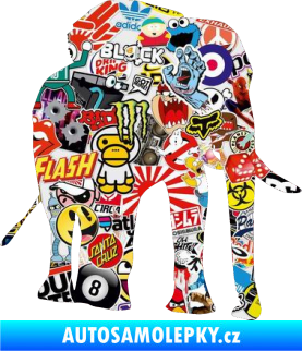 Samolepka Slon 009 pravá Sticker bomb