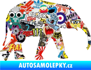 Samolepka Slon 017 pravá Sticker bomb