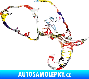 Samolepka Slon 030 pravá hlava Sticker bomb