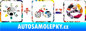 Samolepka Slunce + kolo = veselý smajlík vyjížďka na kole Sticker bomb