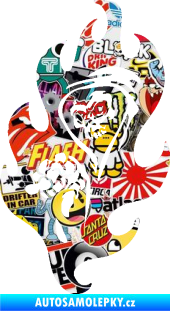 Samolepka Smrtka 002 levá Sticker bomb