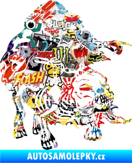 Samolepka Smrtka 008 pravá se psem Sticker bomb