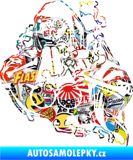 Samolepka Smrtka 012 levá střelec Sticker bomb