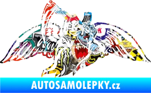 Samolepka Smrtka 016 pravá s křídly a kosou Sticker bomb