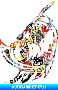 Samolepka Smrtka 017 levá s kosou Sticker bomb