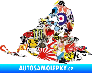 Samolepka Sněžný skútr 001 levá Sticker bomb