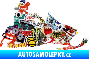 Samolepka Sněžný skútr 002 pravá Sticker bomb