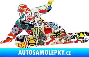 Samolepka Snowboard 001 levá Sticker bomb