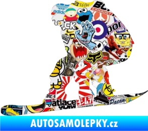 Samolepka Snowboard 010 levá Sticker bomb