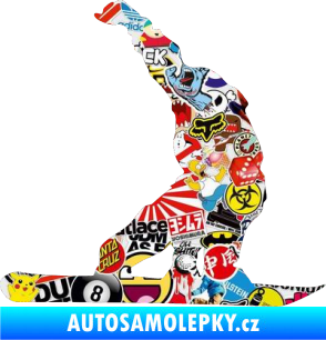 Samolepka Snowboard 011 pravá Sticker bomb