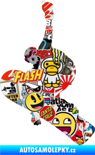Samolepka Snowboard 012 levá Sticker bomb