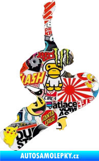 Samolepka Snowboard 012 pravá Sticker bomb