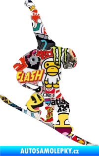 Samolepka Snowboard 018 pravá Sticker bomb