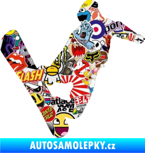 Samolepka Snowboard 020 pravá Sticker bomb