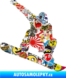 Samolepka Snowboard 021 pravá Sticker bomb