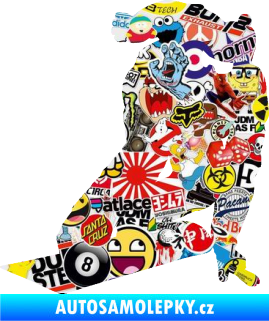 Samolepka Snowboard 023 levá Sticker bomb