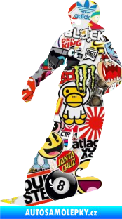 Samolepka Snowboard 026 levá Sticker bomb