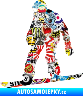 Samolepka Snowboard 027 levá Sticker bomb