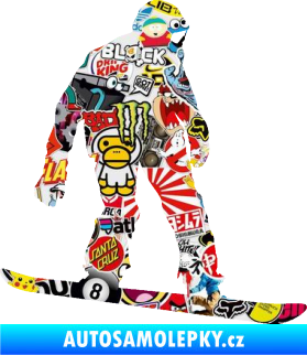 Samolepka Snowboard 027 pravá Sticker bomb