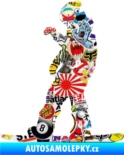 Samolepka Snowboard 028 levá Sticker bomb