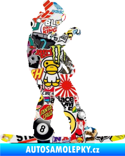 Samolepka Snowboard 028 pravá Sticker bomb