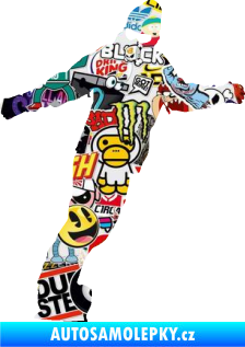 Samolepka Snowboard 031 levá Sticker bomb