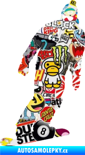 Samolepka Snowboard 033 levá Sticker bomb