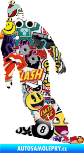 Samolepka Snowboard 033 pravá Sticker bomb