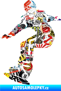 Samolepka Snowboard 035 pravá Sticker bomb