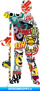 Samolepka Snowboard 039 levá Sticker bomb