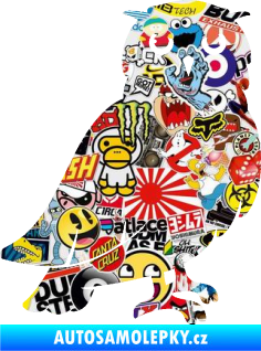Samolepka Sova 003 pravá Sticker bomb