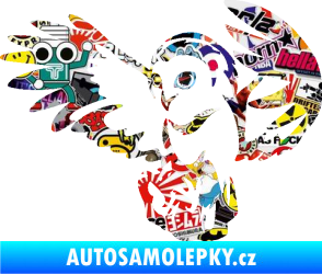 Samolepka Sova 006 levá Sticker bomb