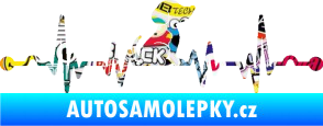 Samolepka Srdeční tep 002 pravá pejsek Sticker bomb