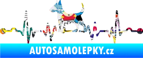 Samolepka Srdeční tep 008 levá pes bulteriér Sticker bomb