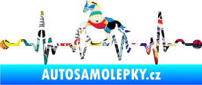 Samolepka Srdeční tep 010 levá  koník Sticker bomb
