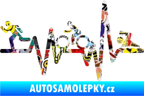 Samolepka Srdeční tep 012 levá triatlon Sticker bomb