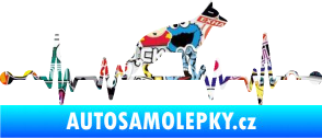 Samolepka Srdeční tep 014 pravá německý ovčák Sticker bomb
