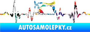 Samolepka Srdeční tep 015 pravá šicí stroj Sticker bomb